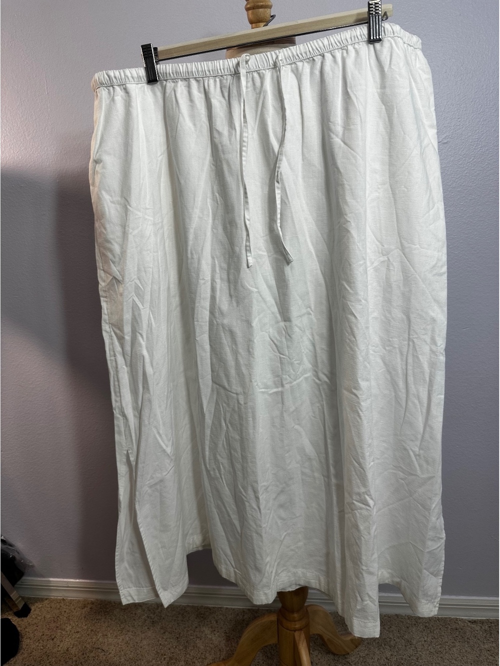 Universal Thread White Midi Skirt with Side Slits XXL